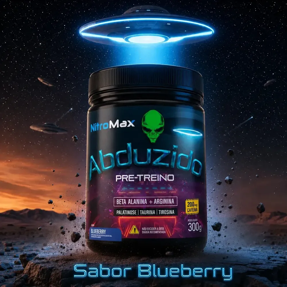 Pré-treino Abduzido Nitro Max Sabor Blueberry De 300g