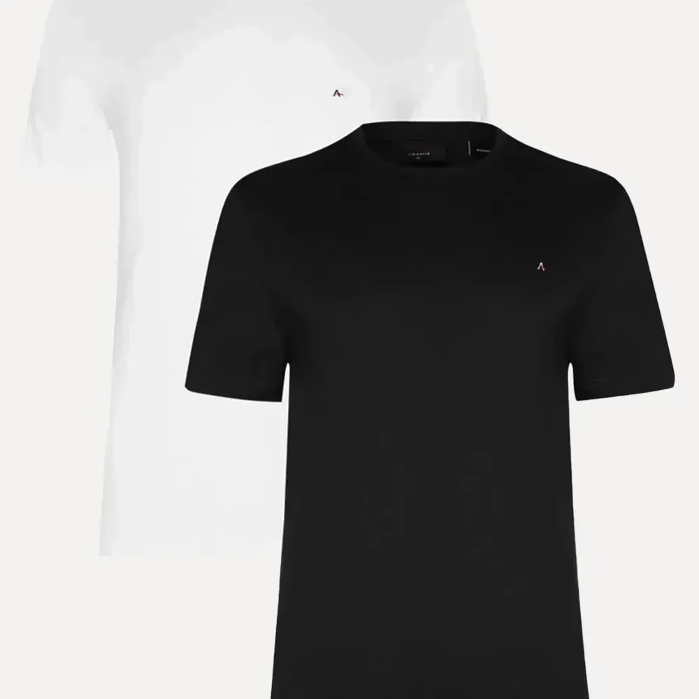 Kit Camisetas Aramis Basic Lisa Preta/branca Preto/branco M/m