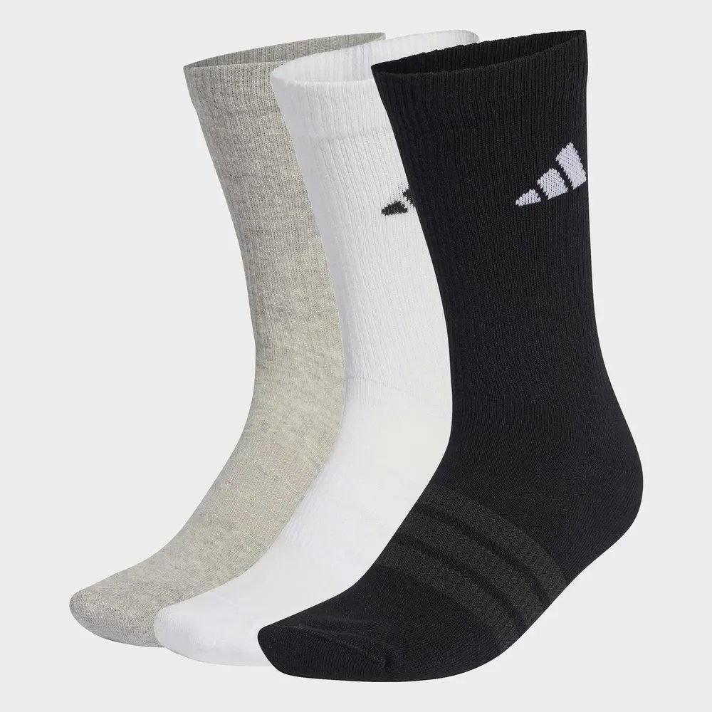 Kit 3 Pares De Meia Esportivas adidas Cinza/preto/branco Lisa G