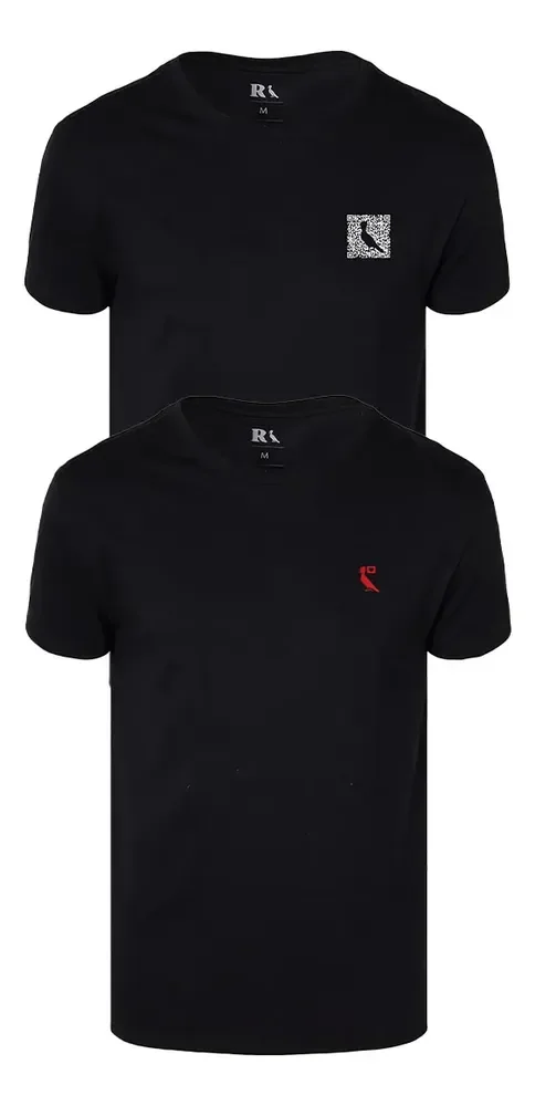 Kit 2 Camisetas Reserva Notificação E Qrcode Preto M