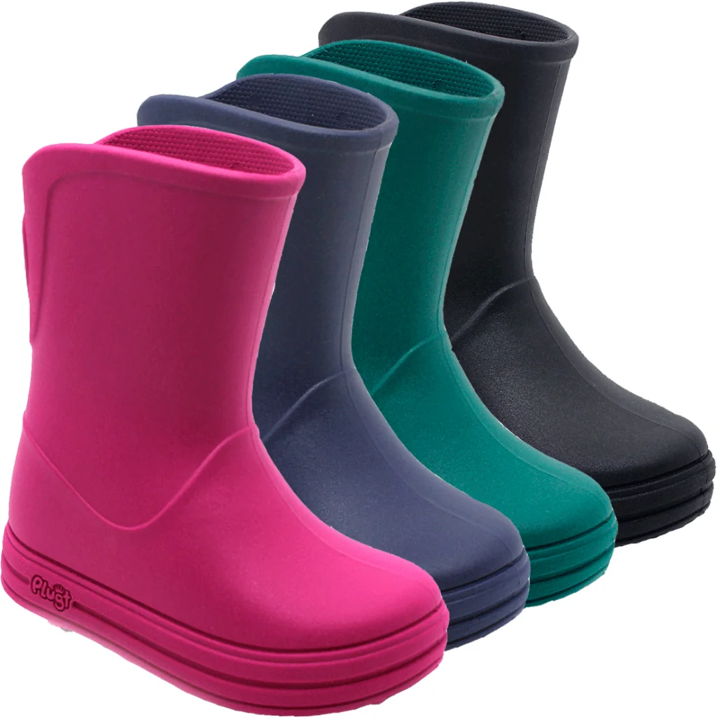 Bota Para Chuva Galocha Infantil Básica Reciclável Confortável Macio Plugt Linha Sustentável Cores