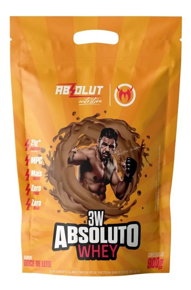 Whey 3w Minot Refil 900g Absolut Nutrition Doce De Leite