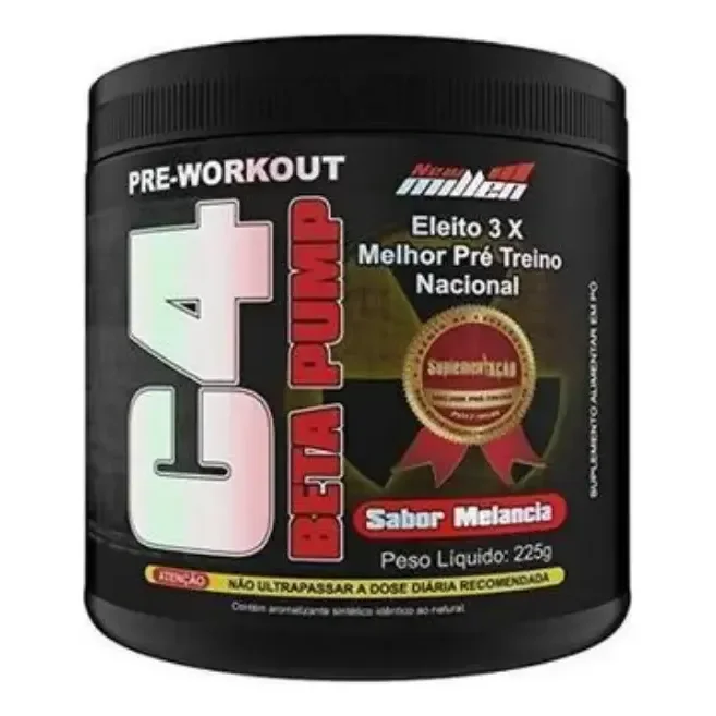 Pré Treino C4 Beta Pump 225g New Millen Melancia