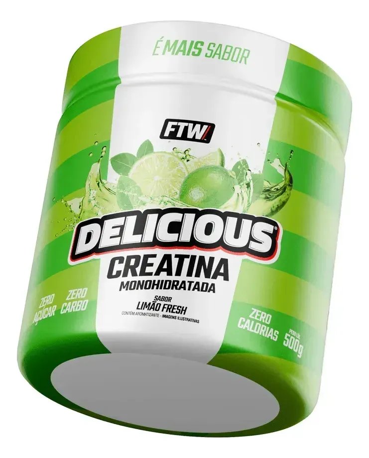Delicious Creatina Monohidratada 500g Sabor Limão Fresh - Ftw