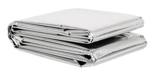 Cobertor Manta Térmica Aluminizado Isolante Emerg Resgate Prata