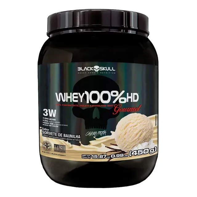 Whey 100%hd Gourmet 450g Black Skull