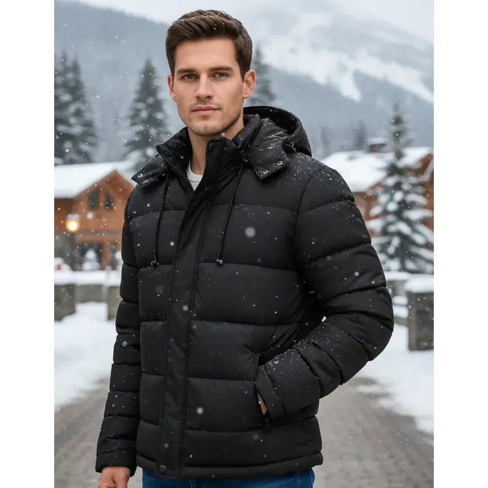 Jaqueta Bobojaco Casaco Forrado Impermeável Frio Neve Moto Preto M Lisa