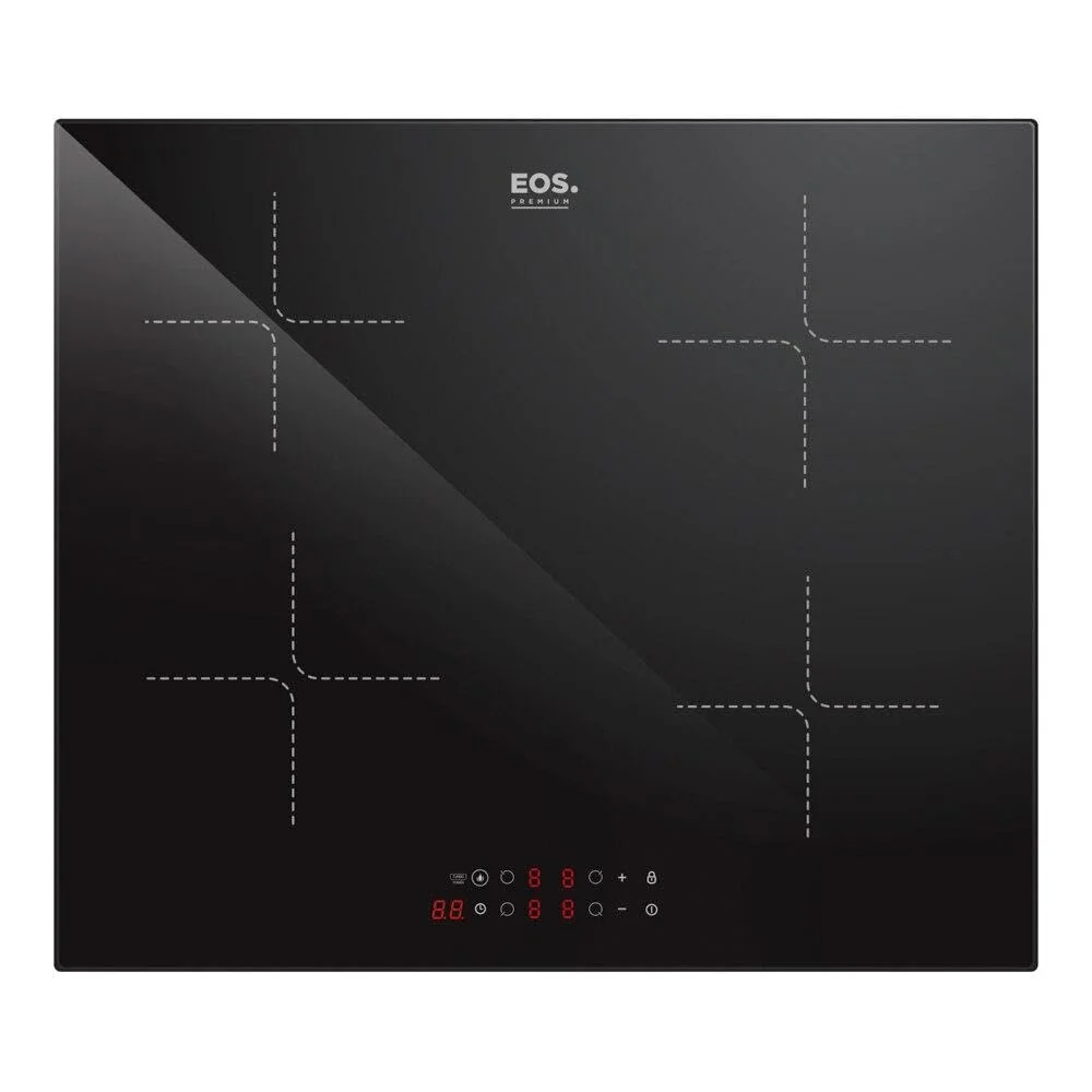 Cooktop de Indução 4 Bocas Eos com Painel Touch Preto 7200w Eci04ep3 220v