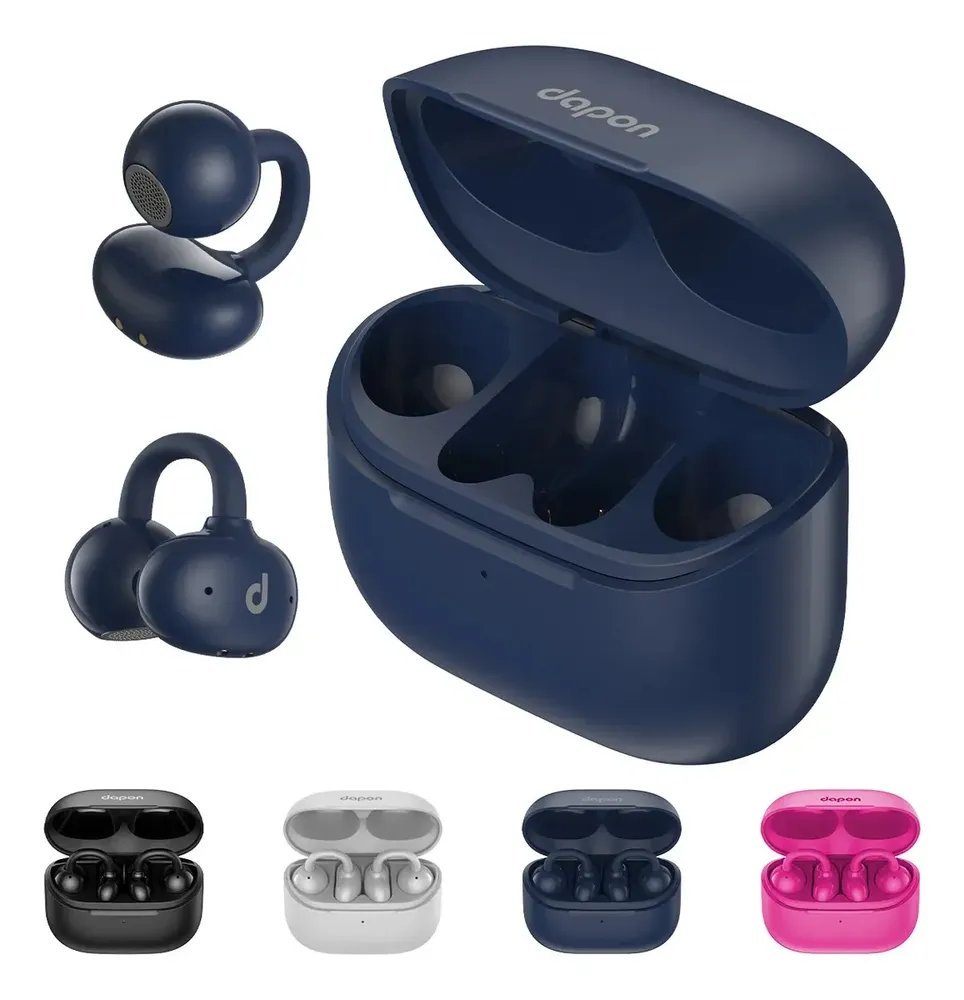 Fone Open Ear Dapon Dpf25 Bluetooth 6.0 Sem Fio Azul