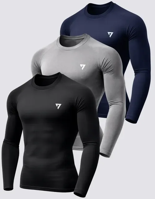 Kit 3 Camisetas Térmicas Masculina Segunda Pele Camisa Uv50-