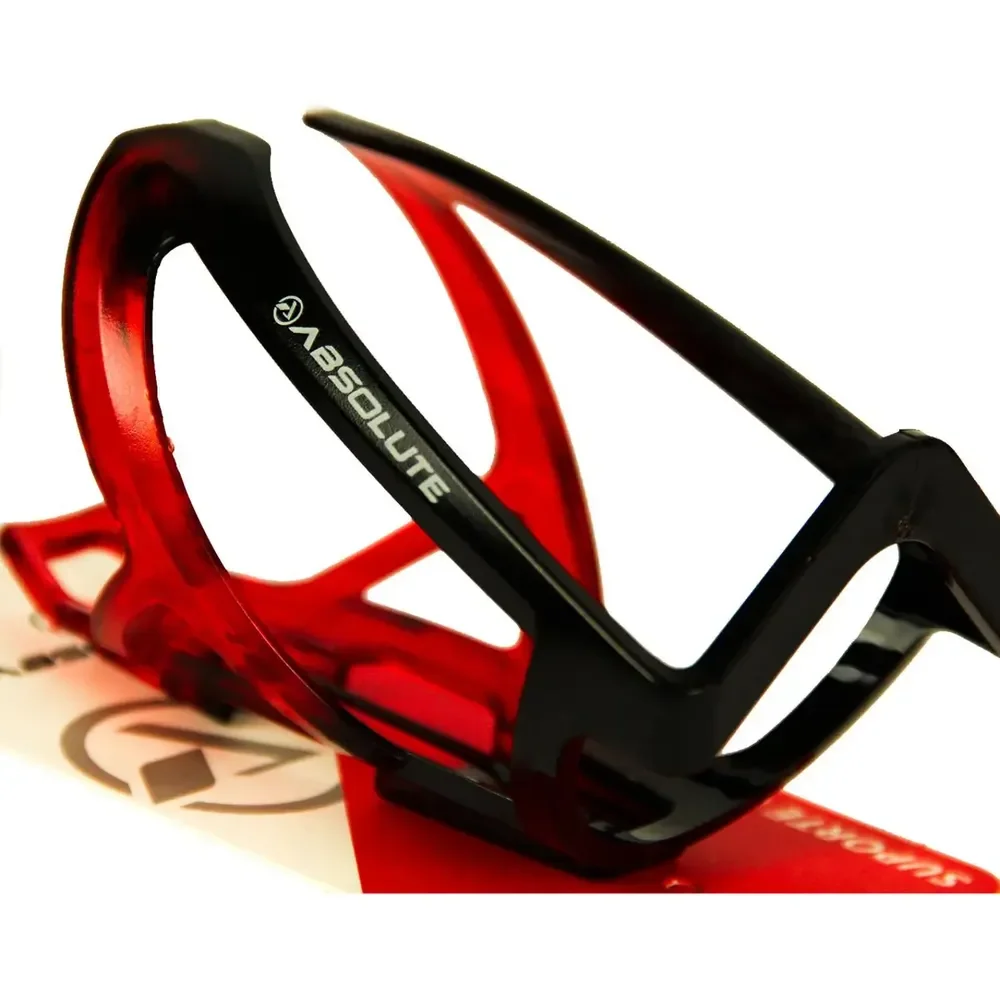 Suporte Garrafa Garrafinha Squeeze Bicicleta Bike Super Leve Preto/vermelho