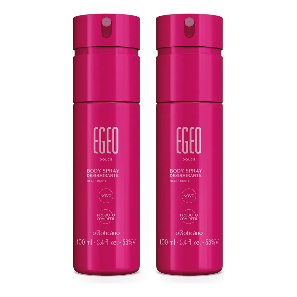 Combo Desodorante Body Spray Egeo Dolce 100ml (2 Unidades)