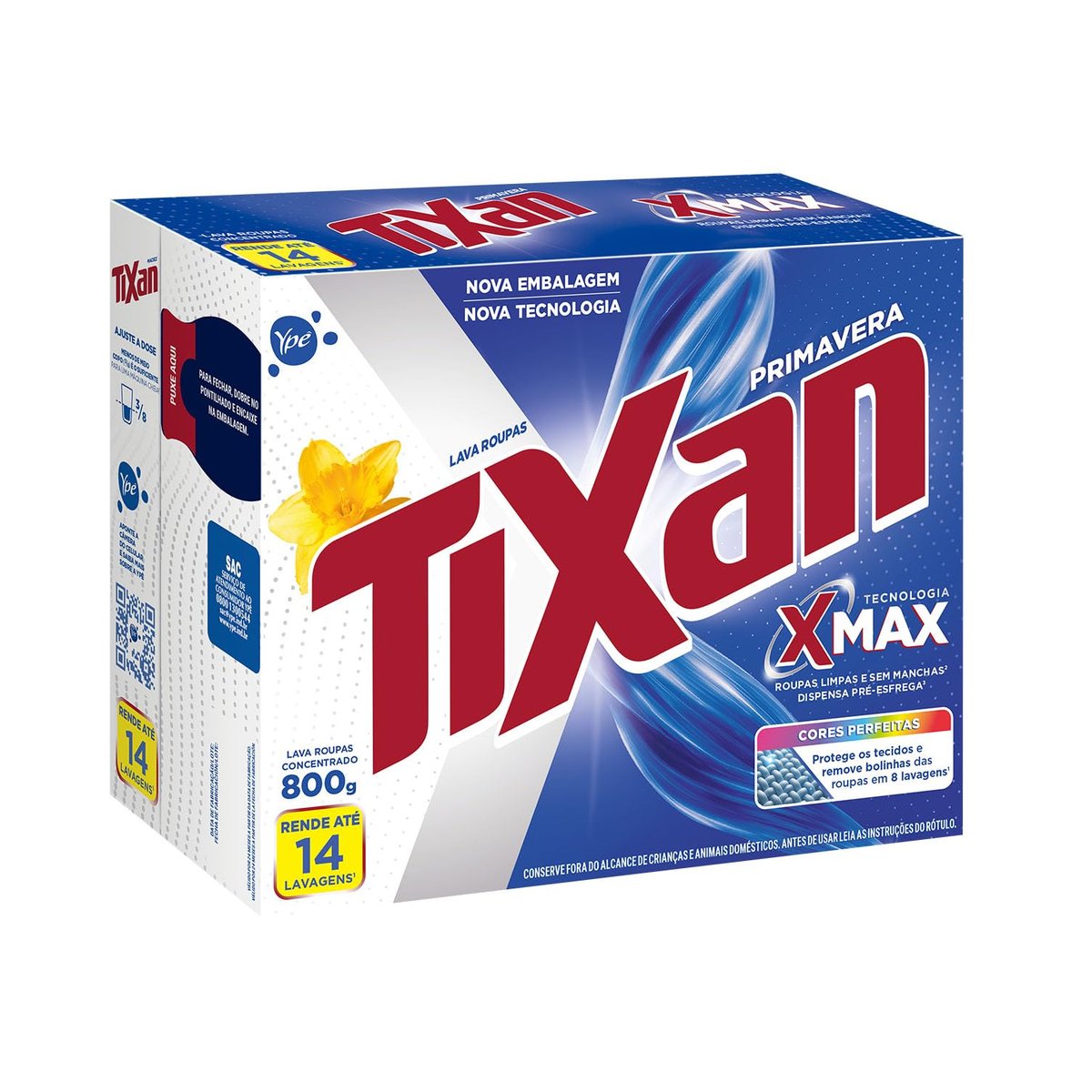 Ypê Lava Roupas em Pó Tixan Primavera 800g