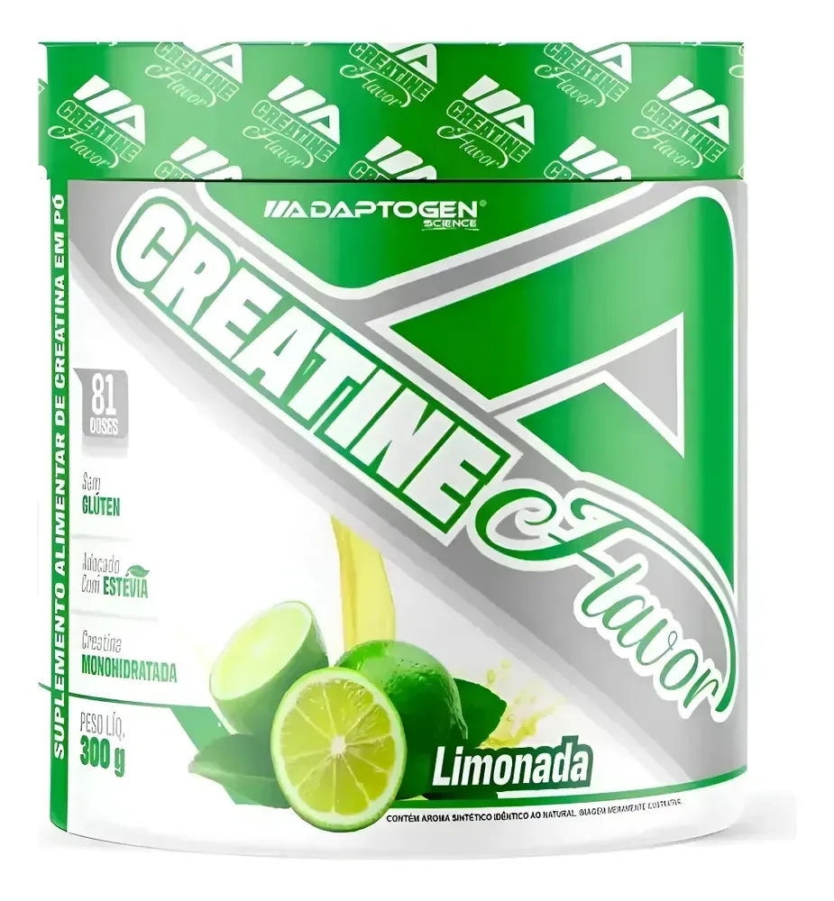 Suplemento Creatine Flavor em pó Adaptogen creatina com sabor limonada pote 300g