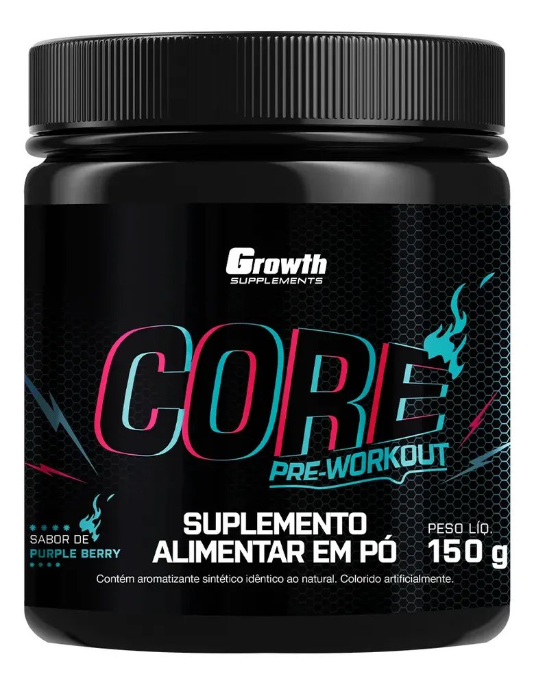Pré Treino Core 150g Growth Supplements Purple Berry