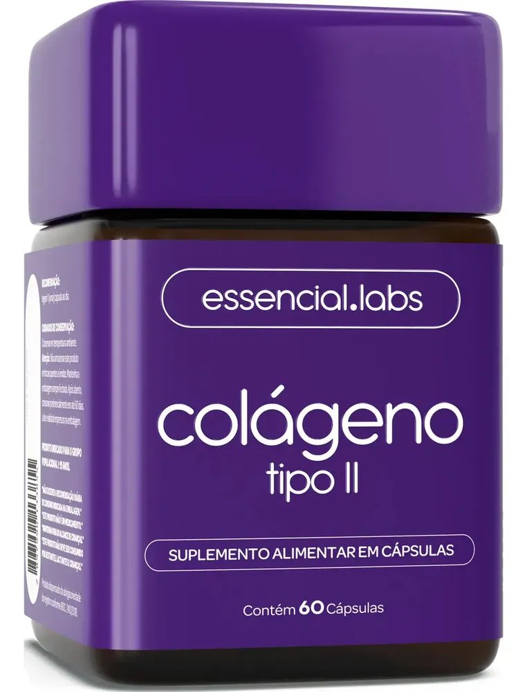 COLÁGENO TIPO 2 com 45mg - Fórmula Exclusiva para a Articulação com Máxima Concentração e Biodisponibilidade - 60 Cápsulas