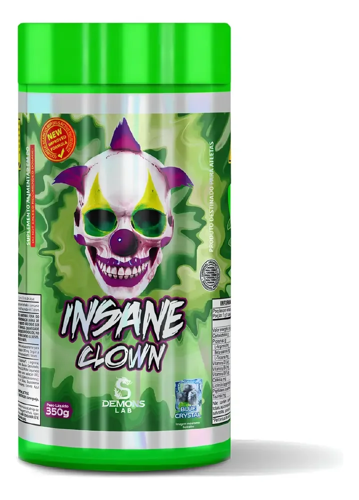 Suplemento em Pó Insane Clown 350g Demons Lab Sabor Blueberry