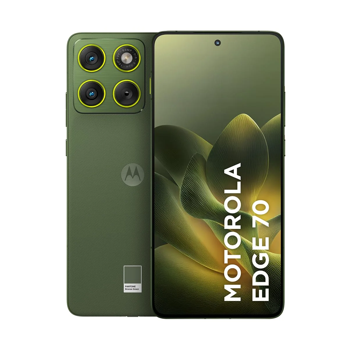 Smartphone Motorola Edge 70 5G - 256GB 24GB (8GB RAM + 16GB RAM Boost), Ultrafino, 3 cameras 50MP, Tela 1.5K extreme Amoled 120hz - Bronze Green
