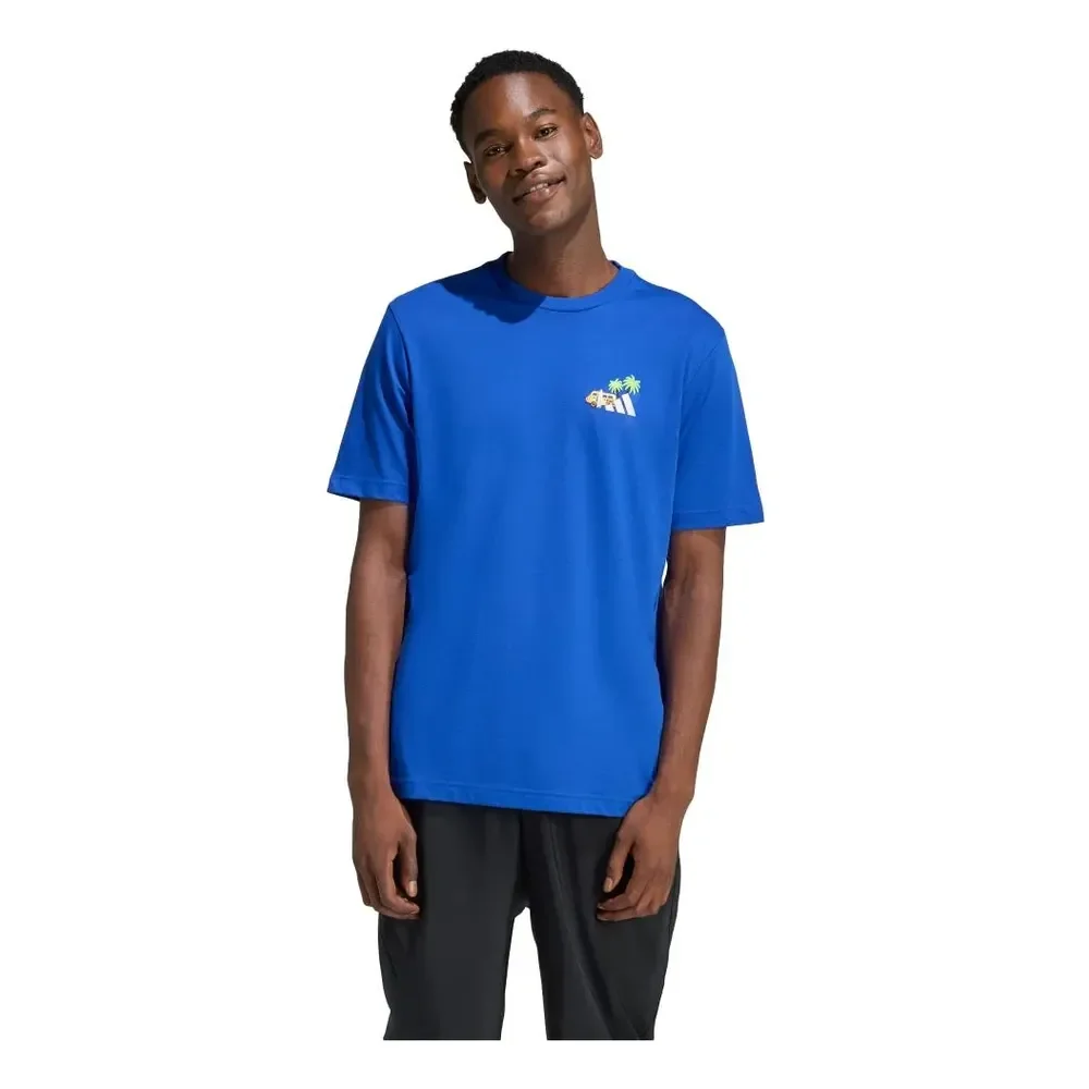 Camiseta Bordado Pequeno Estampa Surf adidas Azul / Royal Blue M
