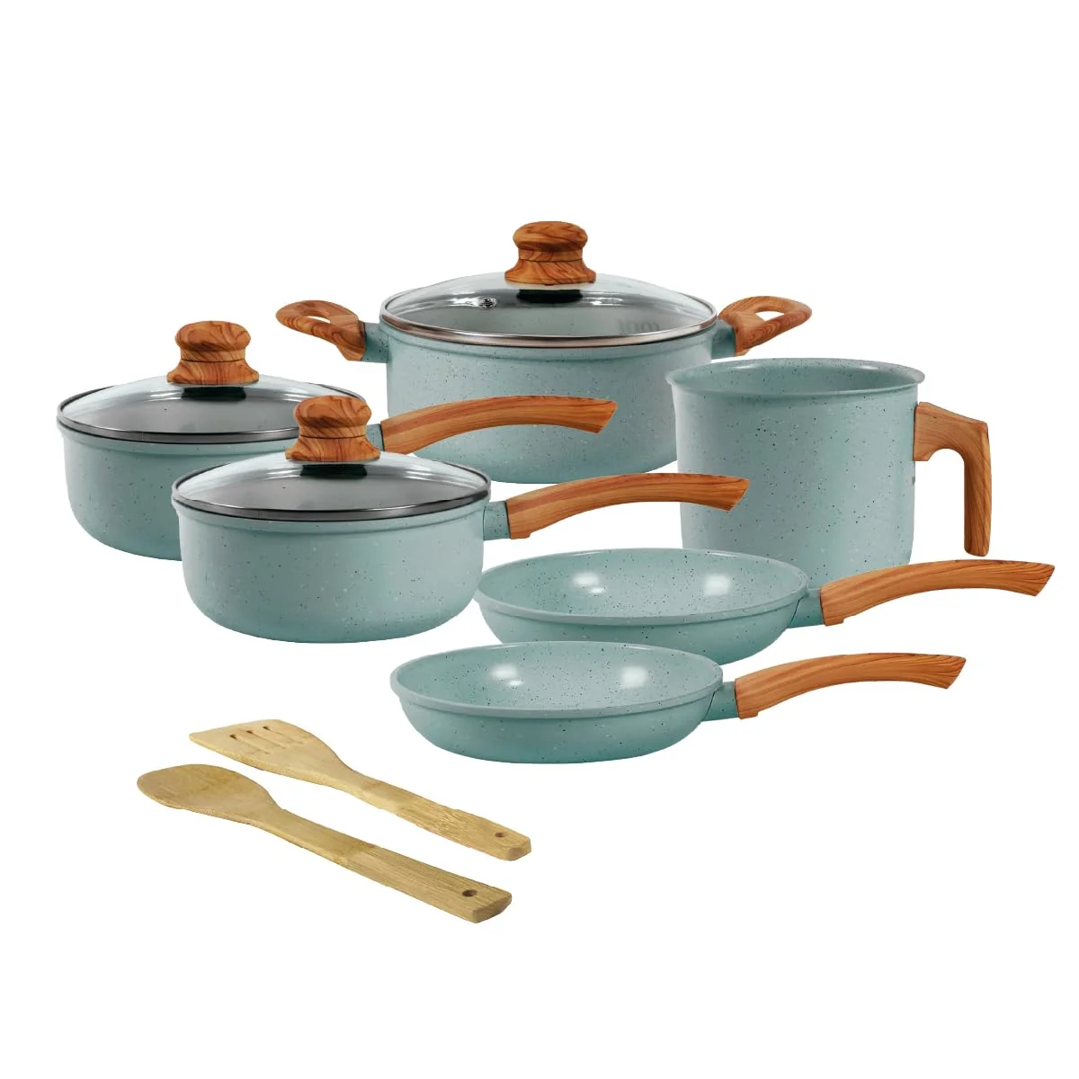 Jogo de Panelas de Alumínio Revestimento Cerâmico com Antiaderente Ecoglide Tuut Marble 8 peças
