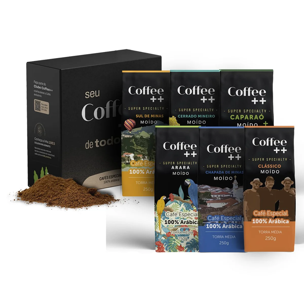 Kit 6 Pacotes Café Especial Torrado e Moído Variedades - Coffee Mais