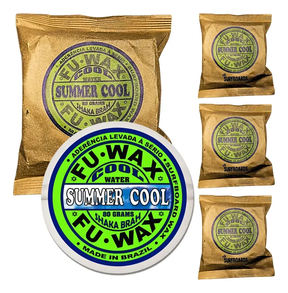 Parafina Fuwax Surf Água Morna Fria Super Aderência Kit 4un 4 Summer Cool
