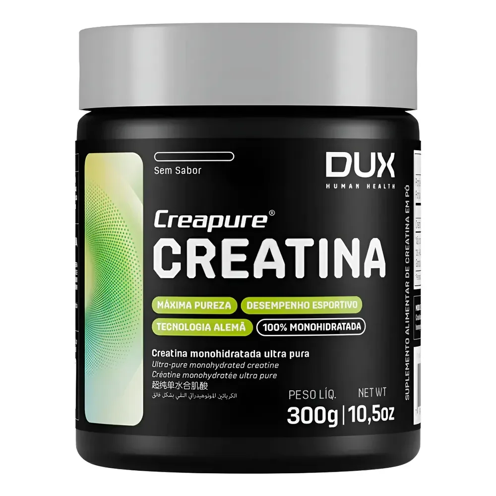 2 ( Potes) Creatina Creapure 100% Pura 2x 300g Dux Sem Sabor