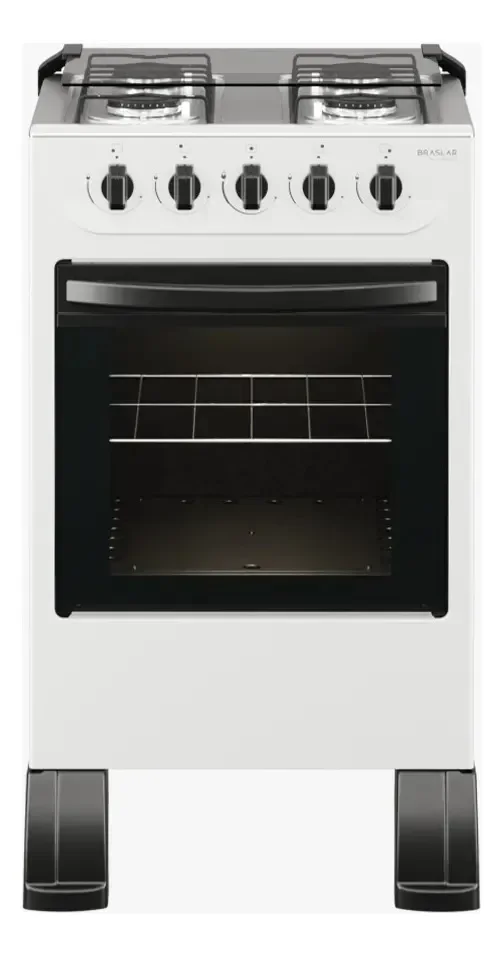 Fogão New Sirius 4 Bocas Mesa Inox Braslar Cor Branco