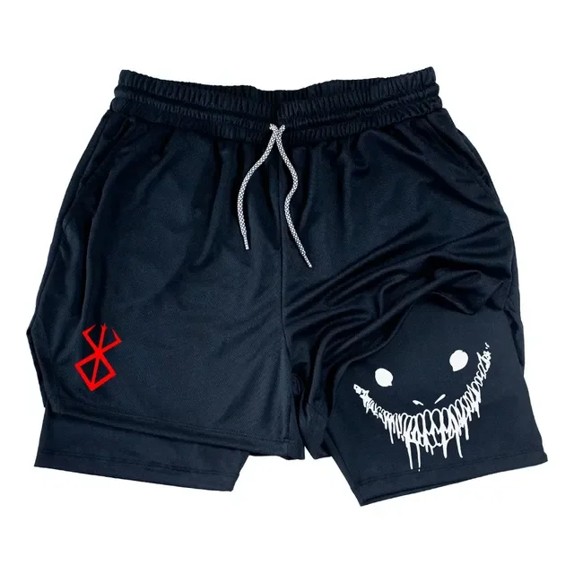 Short Compressao 2 Em 1 Berserk God Hand Smile Guts Anime Ft
