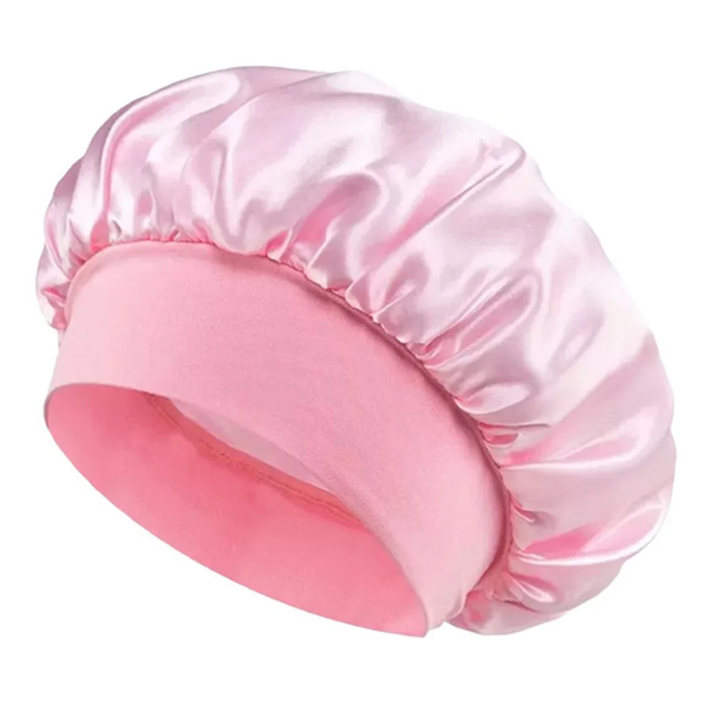 Touca de cetim com Faixa Cor Rosa– Touca de Dormir Antifrizz  | Fabricante
