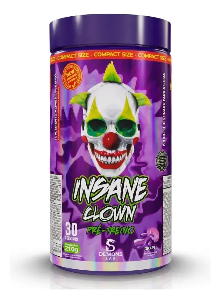 Pré Treino Insane Clown 210g Demons Lab Pra Energia E Foco Grape