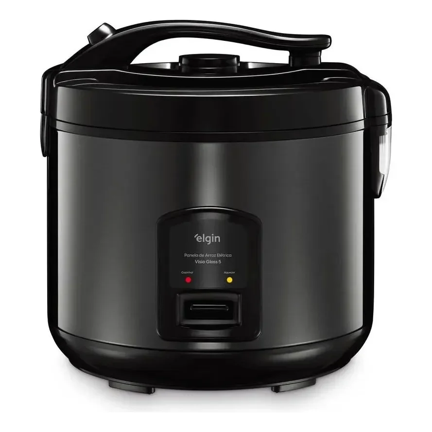 Elgin Visio Glass Panela De Arroz Elétrica 5 Xícaras 400w Preto 220v 60hz