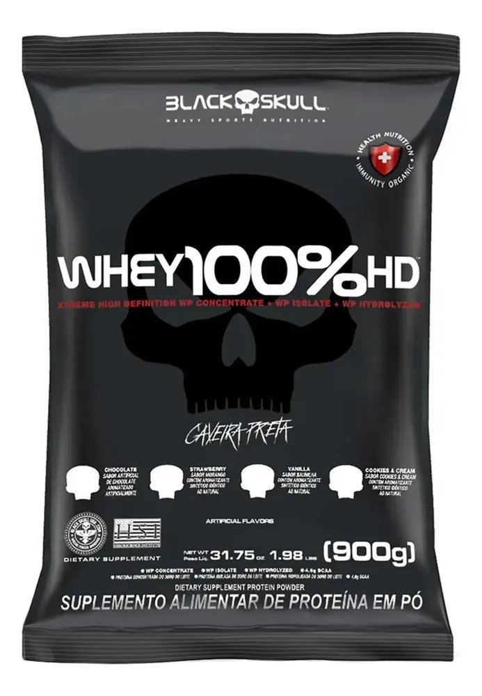 Whey Protein Concentrado Wey Black Skull 100% Puro Sabor Chocolate