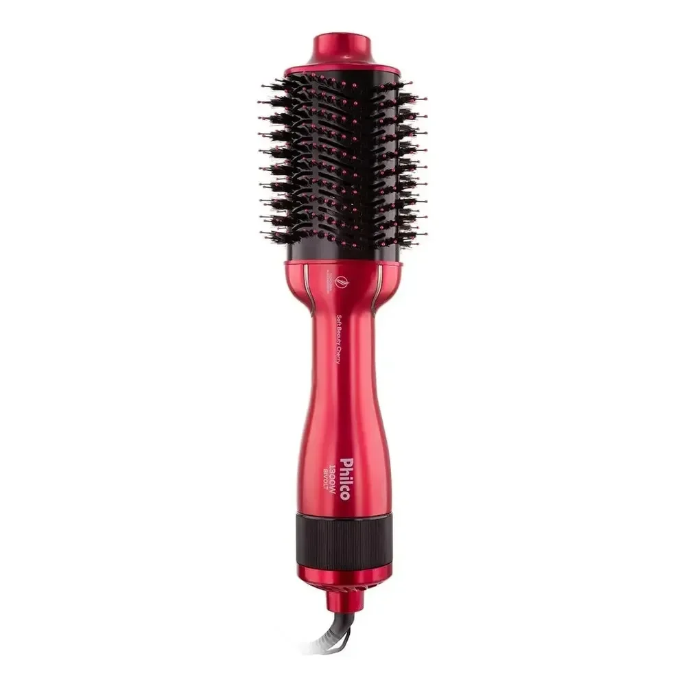 Escova Secadora De Cabelos Soft Beauty Cherry Philco Pec13 1300w 4 Em 1 Seca, Alisa, Modela E Dá Volume Rosa 127/220v