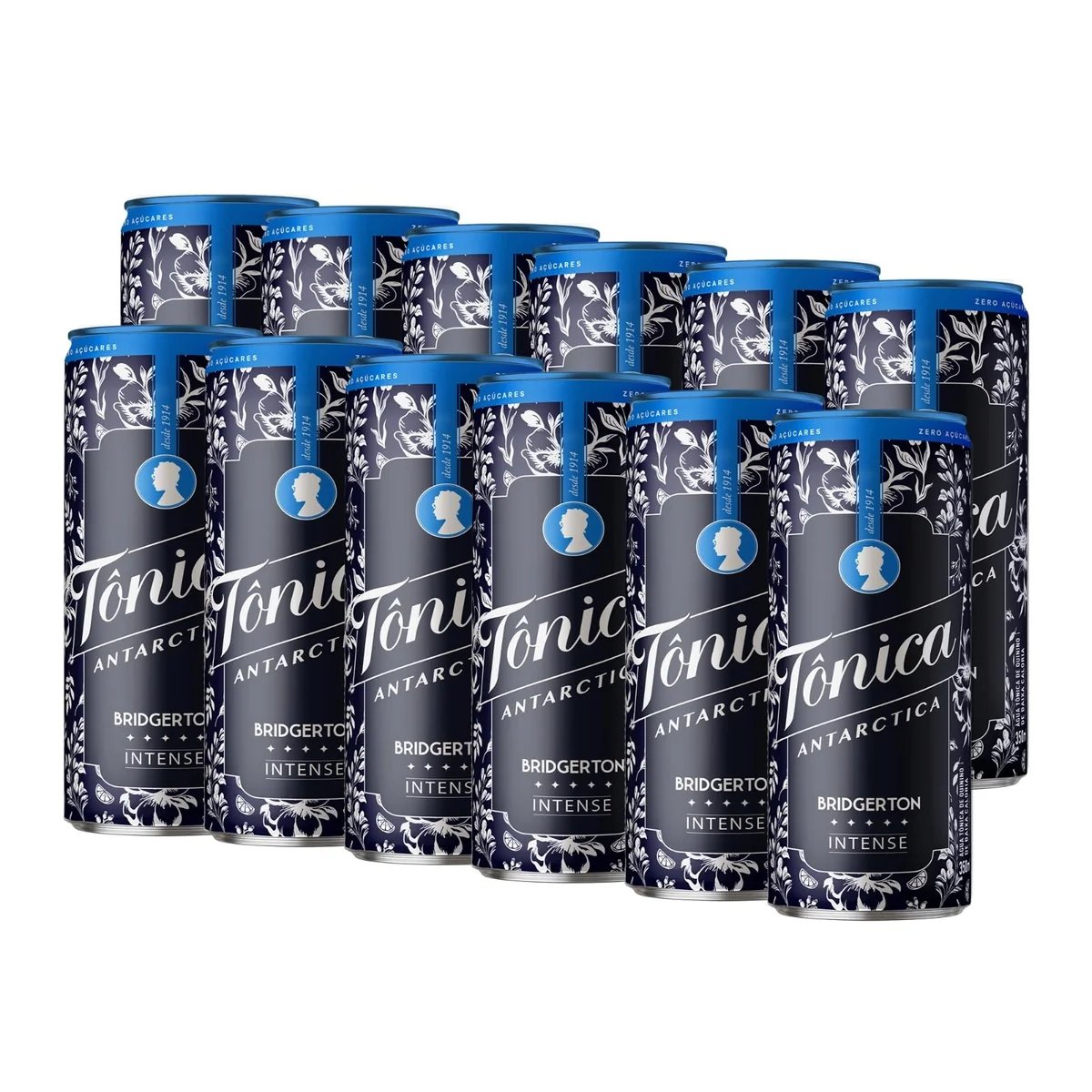Água Tônica Antarctica, Intense, Lata 350ml, Pack com 12 unidades