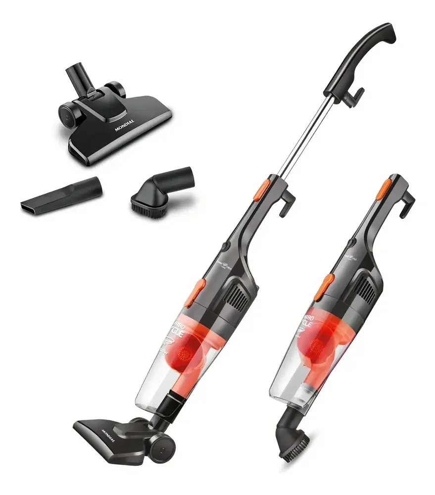 Aspirador De Pó Vertical Turbo Cycle Mondial Preto AP-35