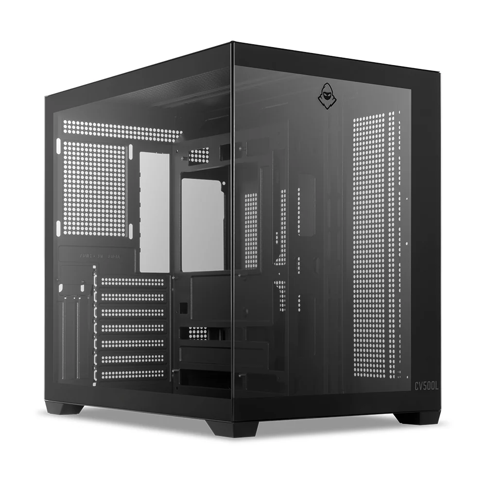 Gabinete Gamer Aquário Mancer CV500L, Mid Tower, Lateral De Vidro, Preto, MCR-CV500L-BK