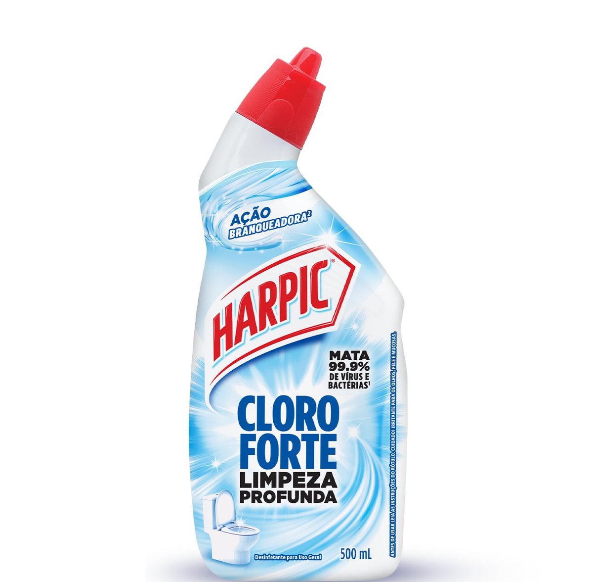 Harpic Power Plus Cloro Forte Desinfetante Sanitário com Cloro Ativo 500ml