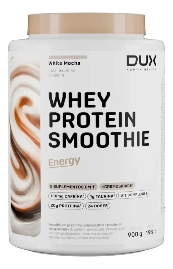Whey Protein Smoothie Energy - Pote 900g Dux Nutritio - Sabor White Mocha