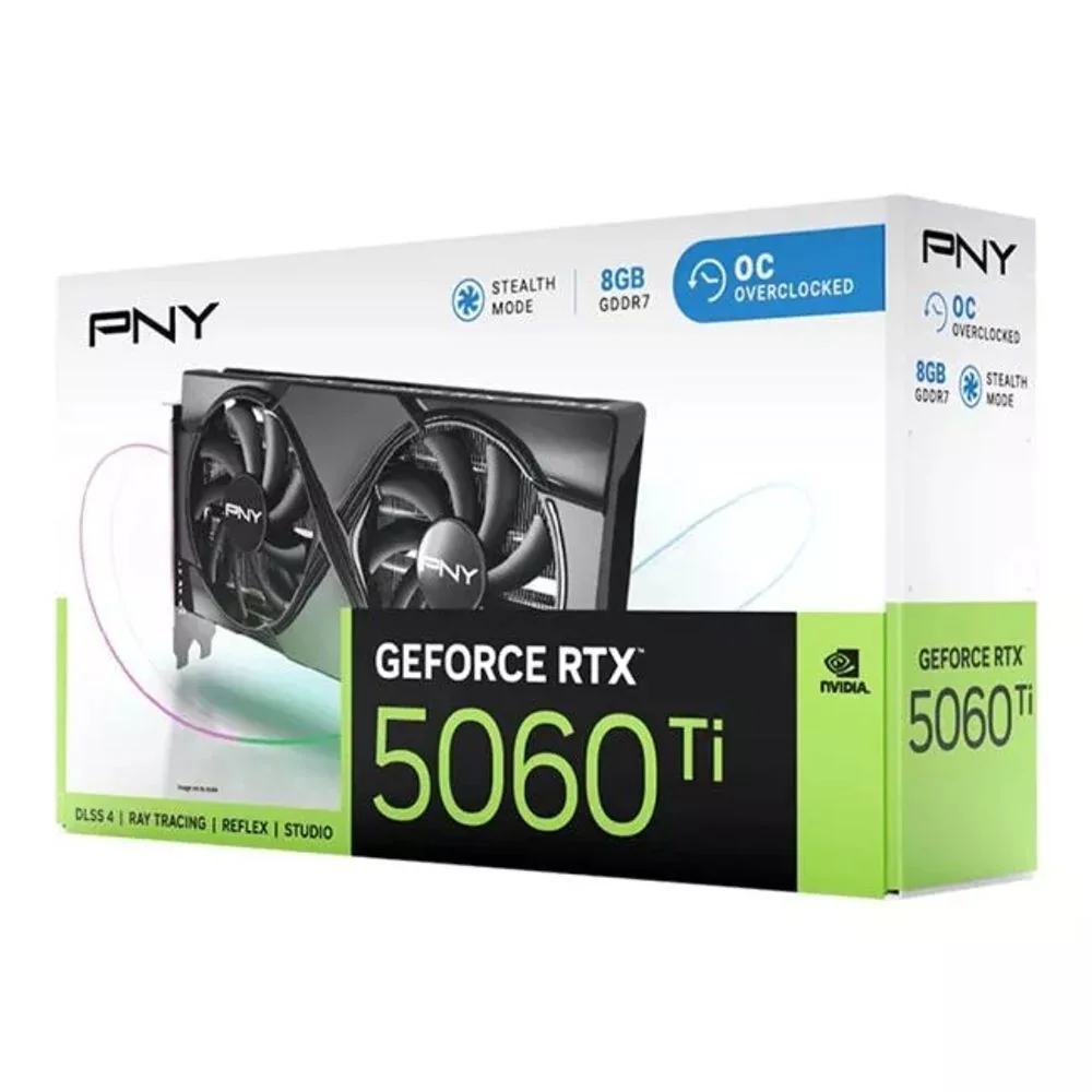 Placa de Video GeForce NVIDIA PNY RTX5060TI 8GB OC GDDR7 VCG5060T8DFXPB1-O