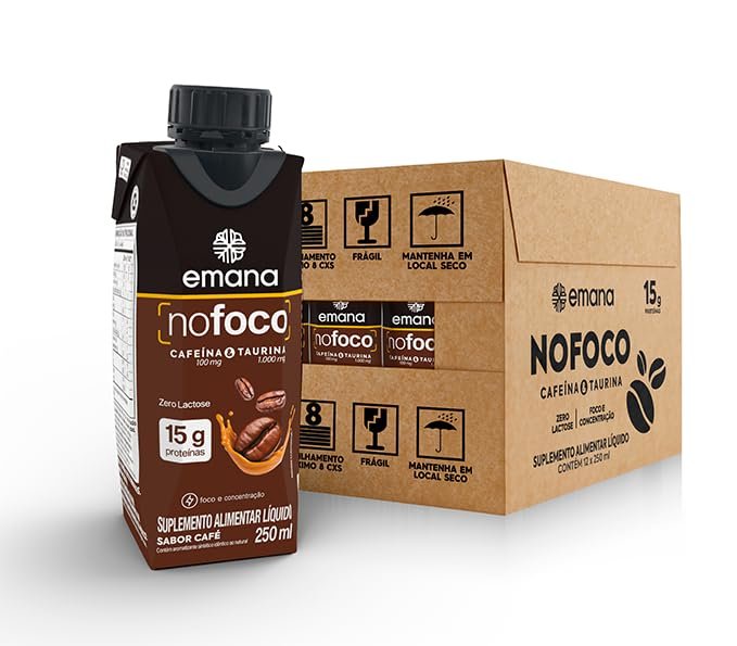 Emana Bebida Proteica NOFOCO 15g Sabor Café - 12 Unidades de 250ml