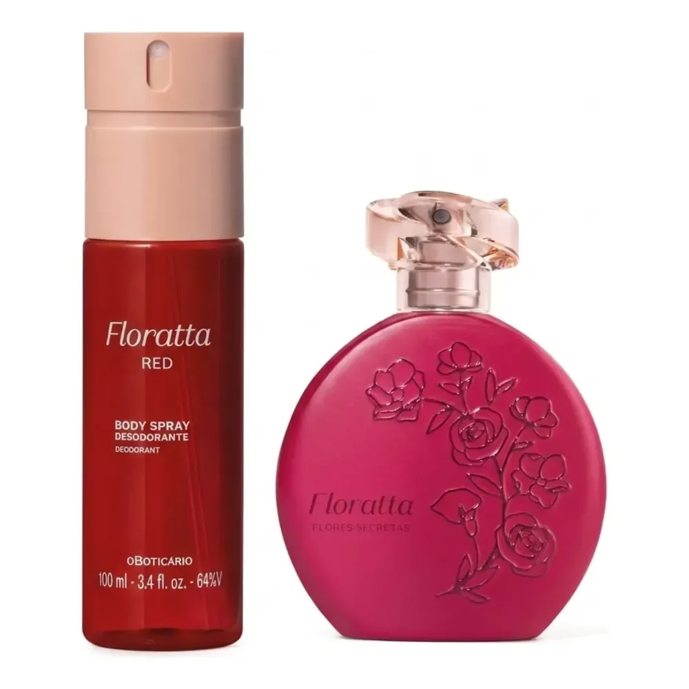 Combo Floratta Flores Secretas 75ml + Red Body Spray Desodor
