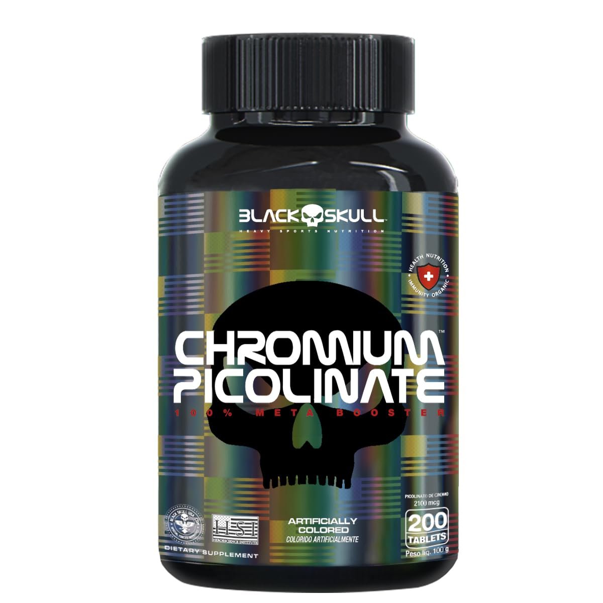 CHROMIUM PICOLINATE 200 TABLETS, Black Skull
