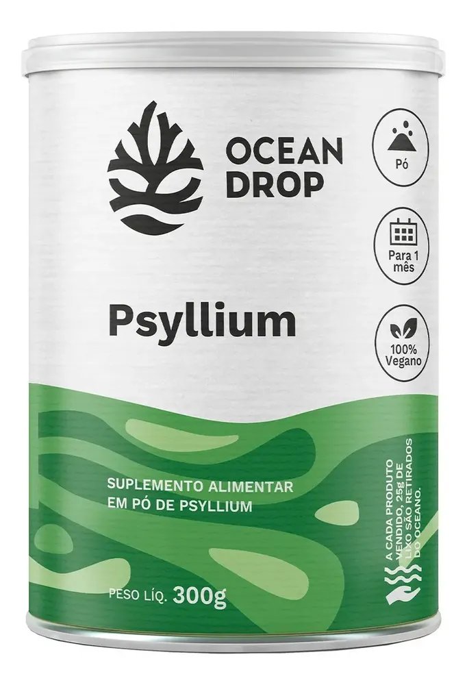 Fibra Ocean DROP Saúde Psyllium em pó Sem sabor x 300g