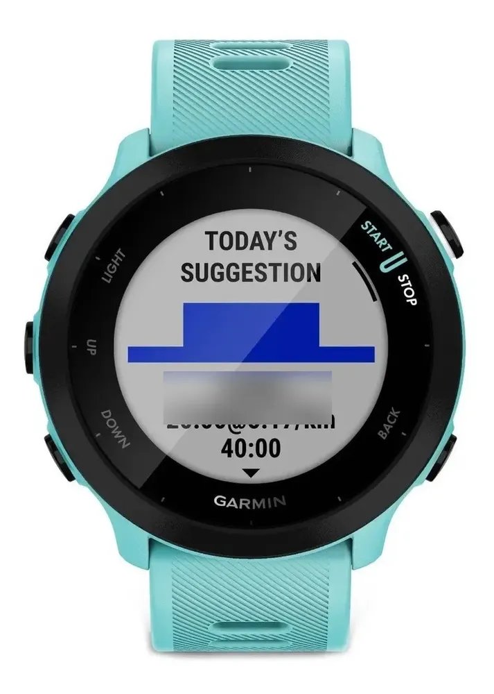 Smartwatch Garmin Forerunner Forerunner 55 Tela De 1.04  Com Aqua Silicone Azul