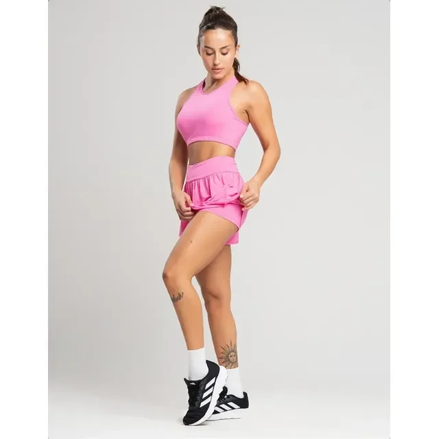 Conjunto Fitness Top Short Roupa Academia Feminino Treino
