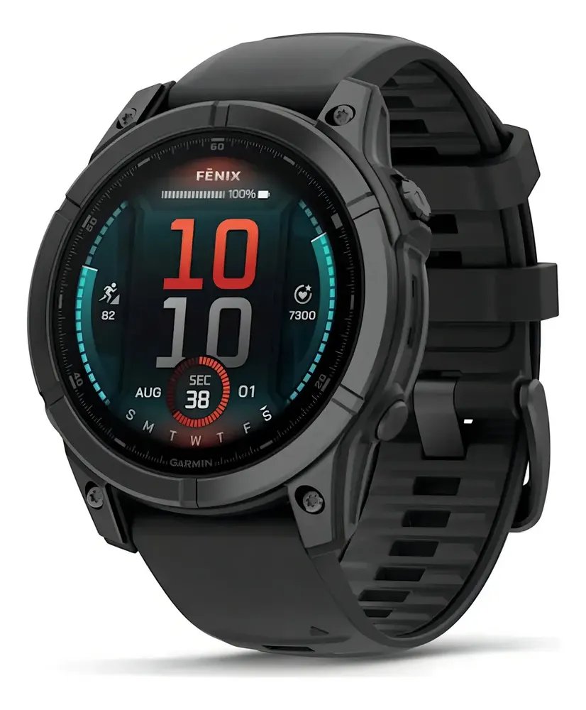 Smartwatch Relógio Garmin Fenix E Aço Cinza Ardósia 47mm