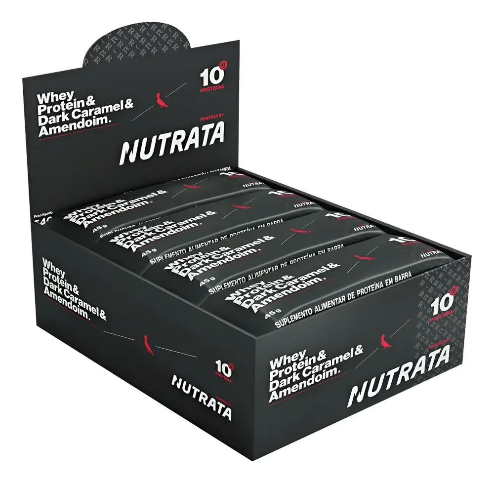Kit Com 12 Barras Reserva Proteína Dark Caramel 45g Nutrata Dark Caramel