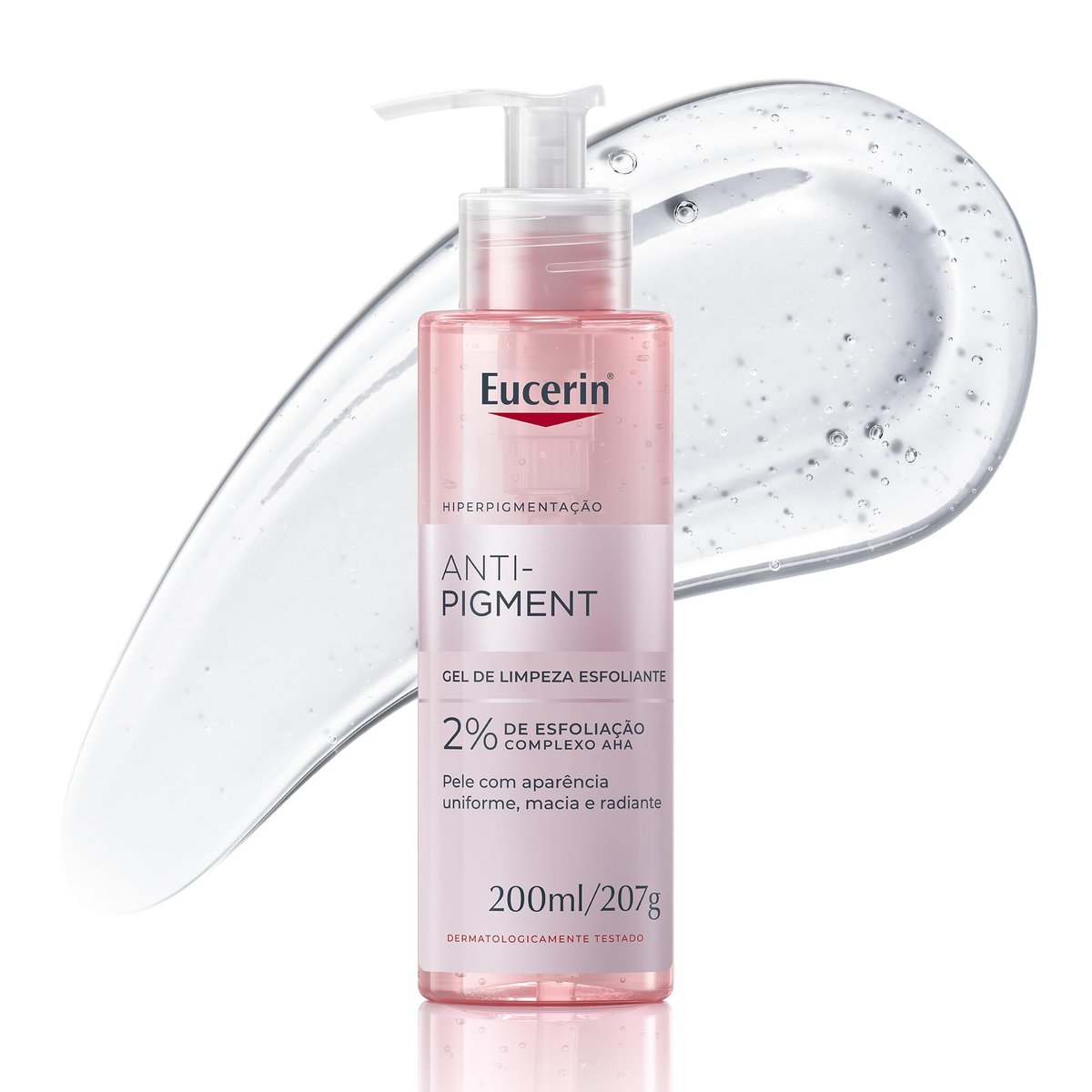 EUCERIN Gel de Limpeza Facial e Corporal 200ml, Anti-Pigment, Esfoliação Suave, Esfoliante, Pele Uniforme