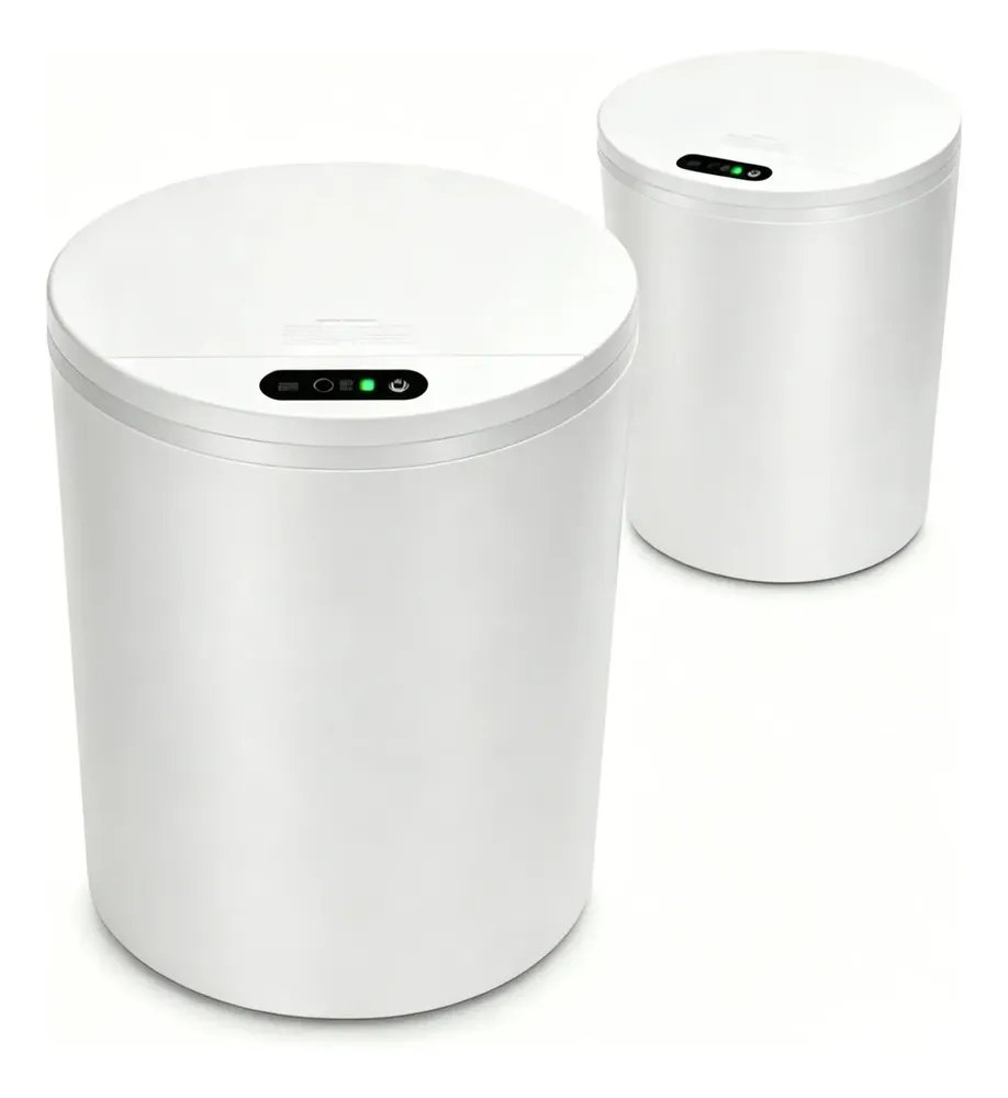 Lixeira Inteligente com Sensor 16L Cor Branco Durável e Moderna para Residencial e Comercial